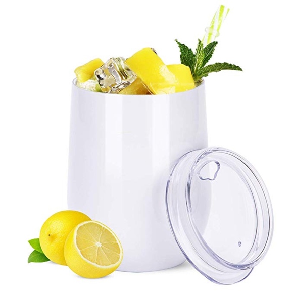 12 oz Wine Tumbler with Lid MultiColors - Picture 3 of 8